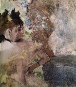 Edgar Degas The Female actress in the background oil painting picture wholesale